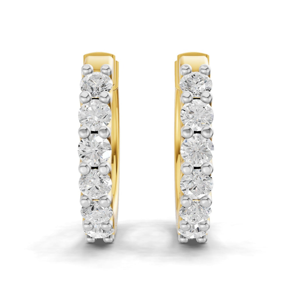 1.5 Carat Eternal Sparkle Hoop Diamond Earrings 14K