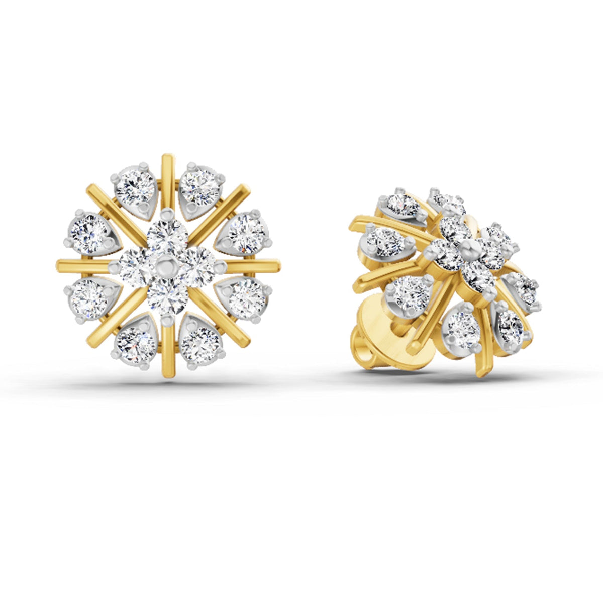 0.87 Carat Teardrop Earrings 14K