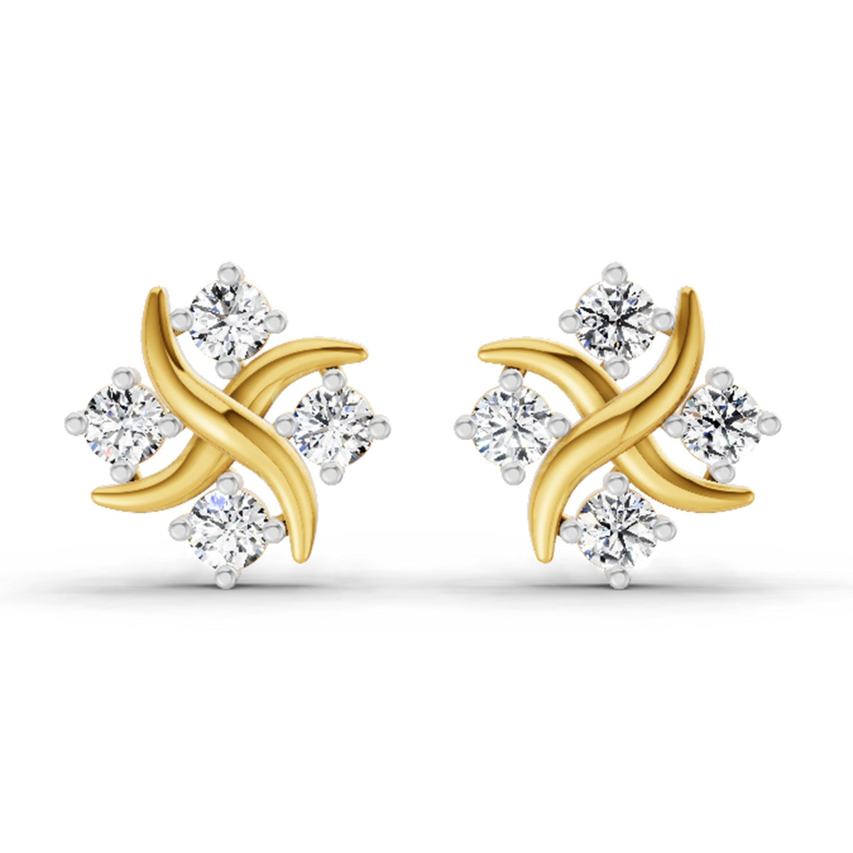 0.85 Carat Round Fashion Earrings 14K