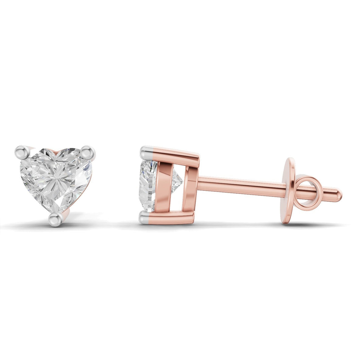 Graceful Heart Diamond Earrings
