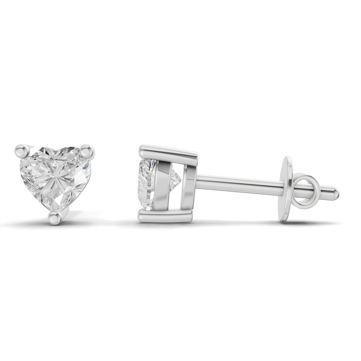 Graceful Heart Diamond Earrings