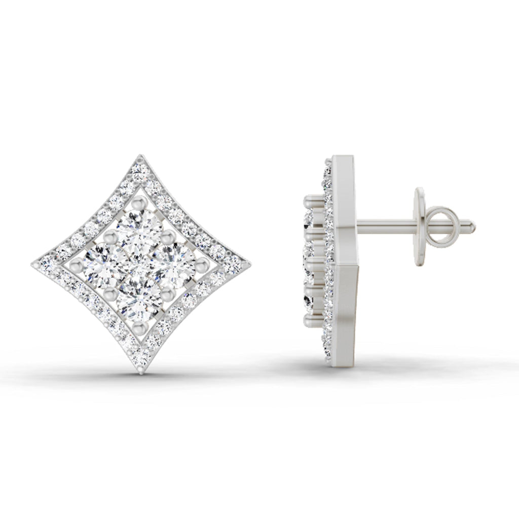 Enchanting Round Star Diamond Earrings