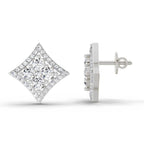 Enchanting Round Star Diamond Earrings