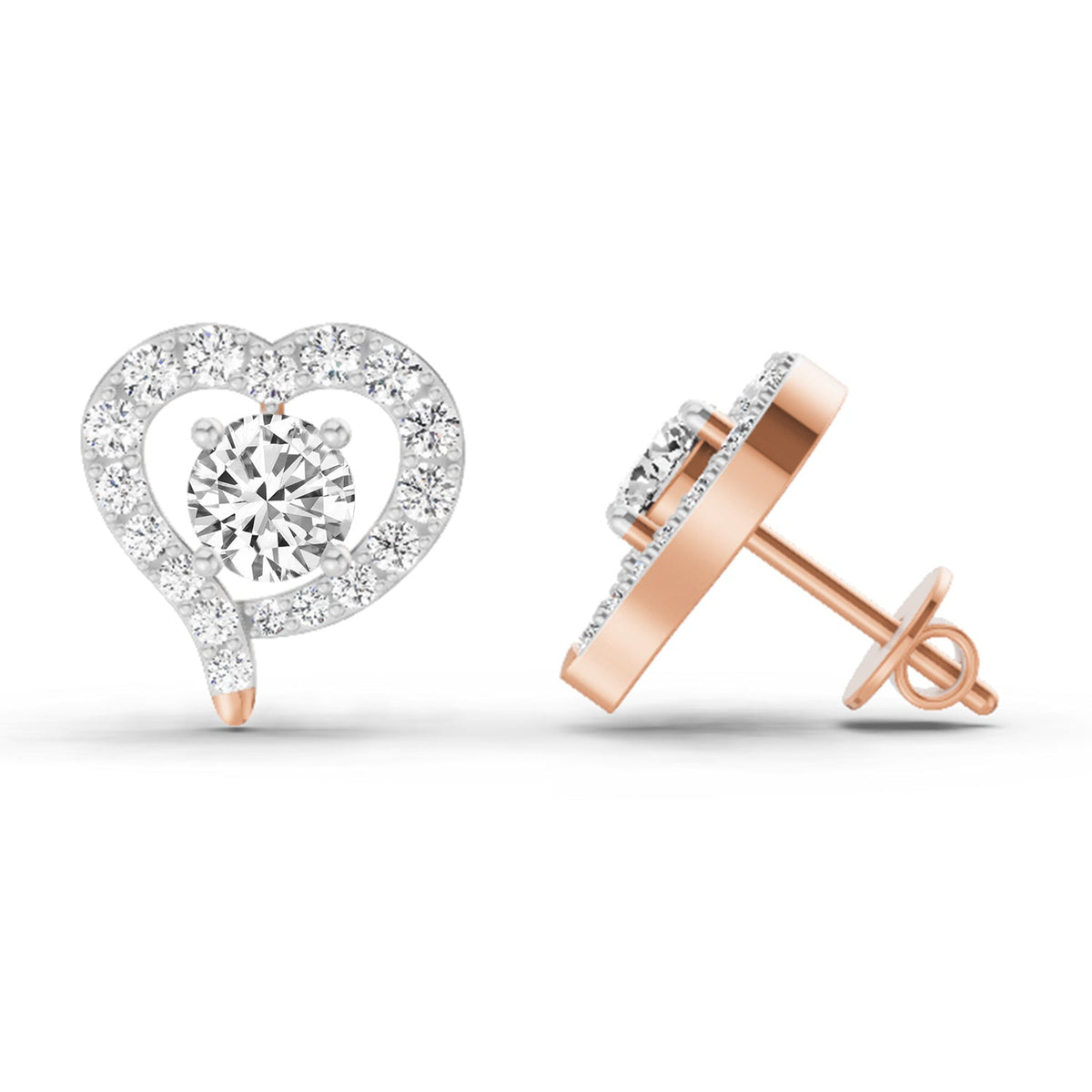 Exquisite Round Halo Diamond Earrings