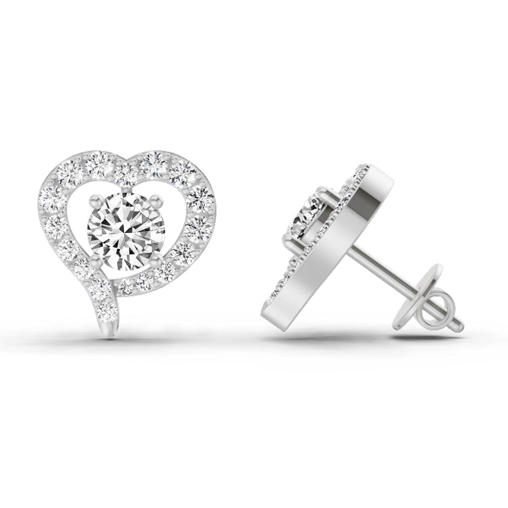 Exquisite Round Halo Diamond Earrings