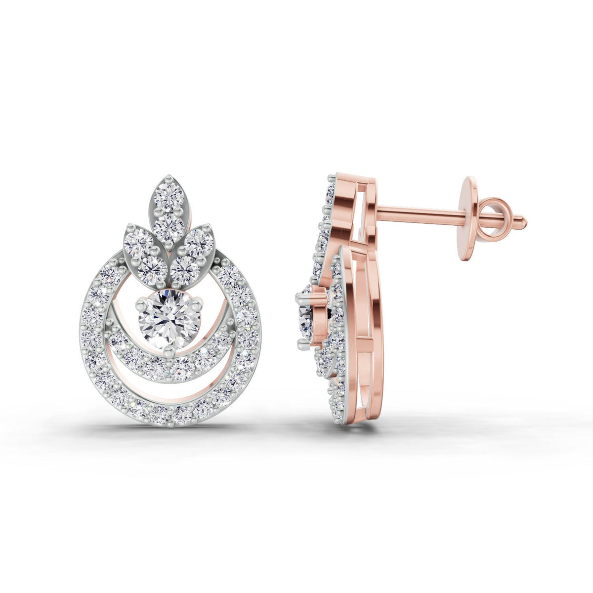 Stunning Halo Diamond Stud Earrings