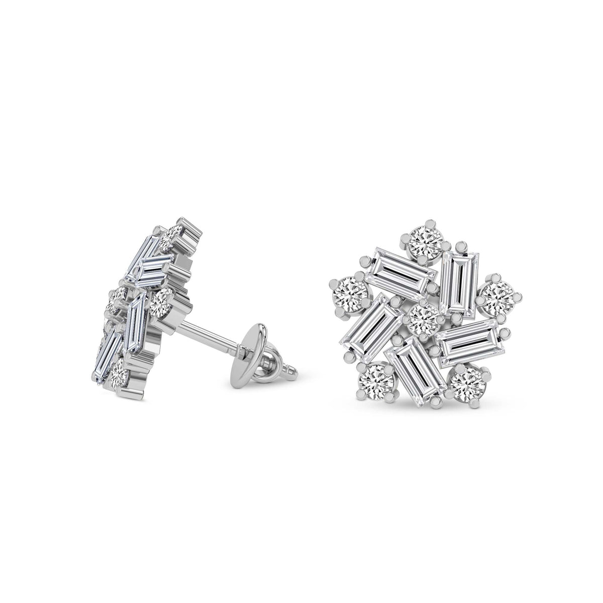 Lustrous Diamond Stud Earrings