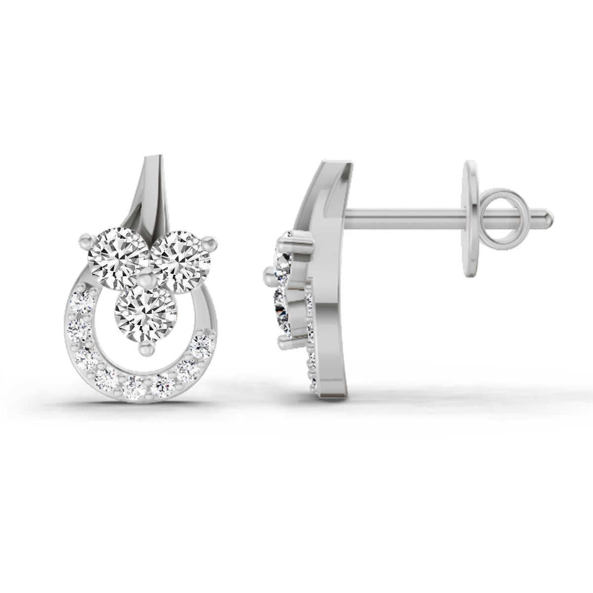 Dazzling Teardrop Diamond Stud Earrings