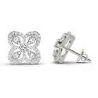 Luminous Round Halo Diamond Earrings