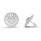 Sparkling Heart Halo Diamond Earrings