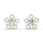 2.66 Carat Cluster Diamond Earrings 14K