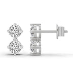 Luminous Round Diamond Drop Earrings