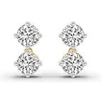 1.06 Carat Round Drop Earrings 14K