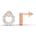 Sparkling Round Diamond Stud Earrings