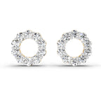 1.04 Carat Round Stud Earrings 14K
