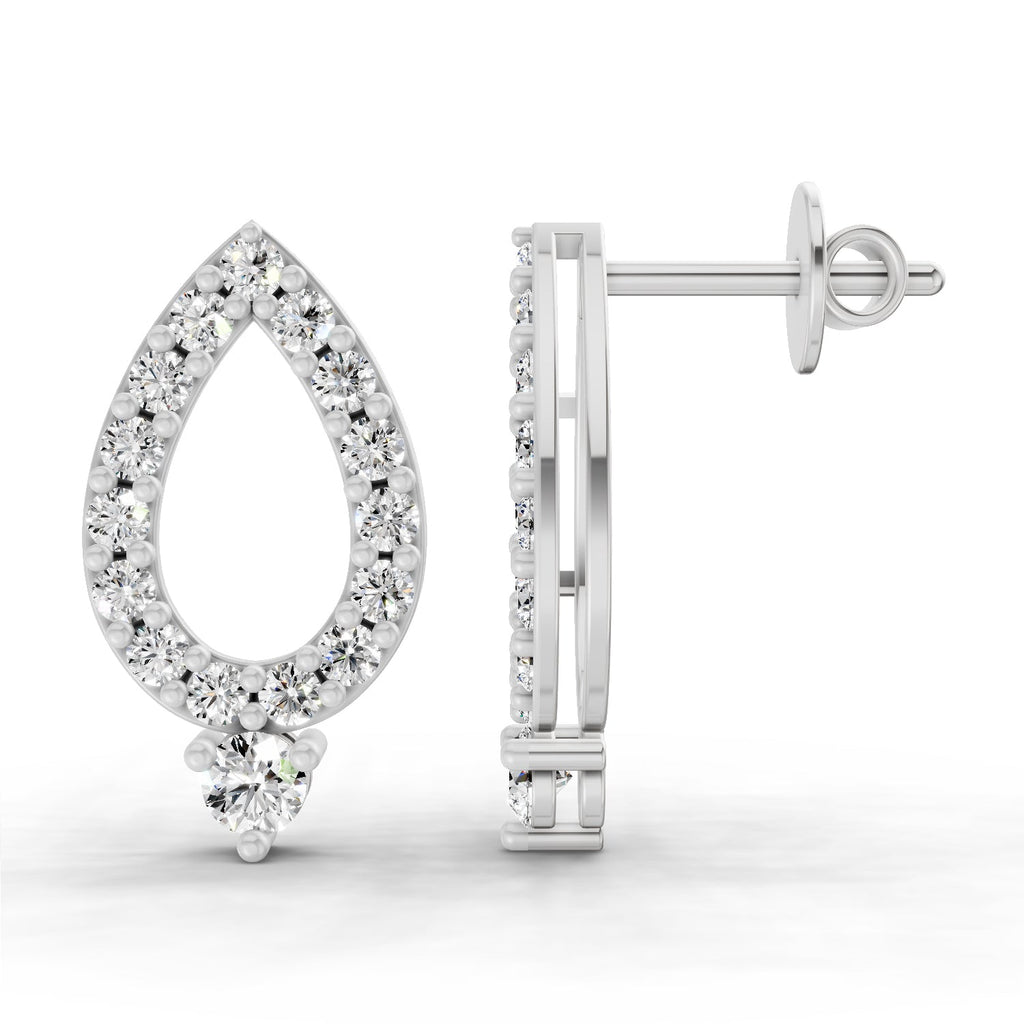 Exquisite Round Diamond Stud Earrings