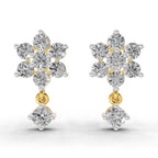 1.21 Carat Snowflake Diamond Earrings 14K