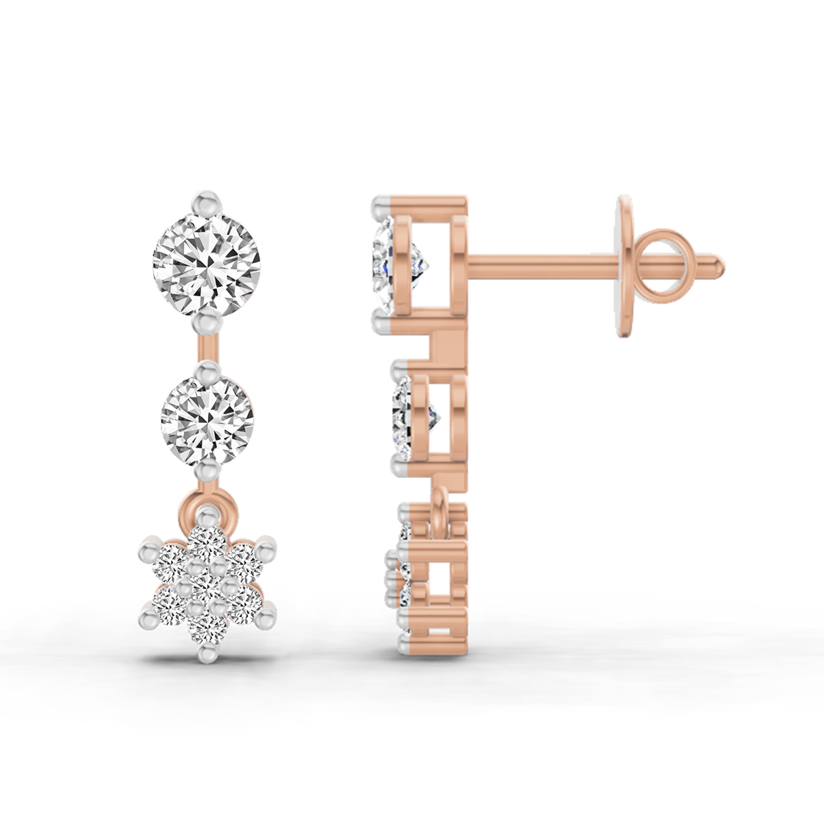 Graceful Diamond Drop Earrings