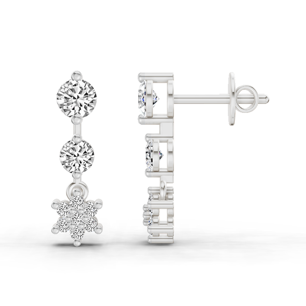 Graceful Diamond Drop Earrings