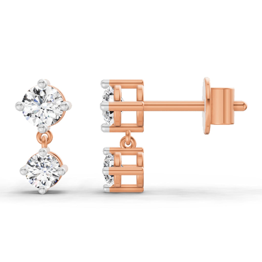 Enchanting Round Diamond Dangle Earrings