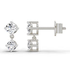 Enchanting Round Diamond Dangle Earrings