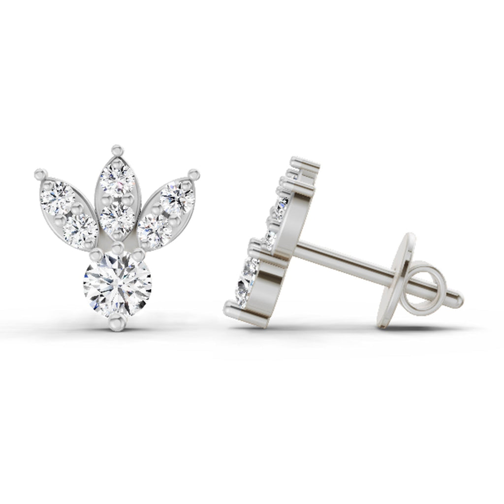 Refined Round Diamond Stud Earrings