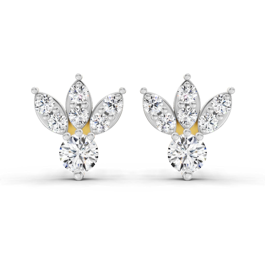 0.43 Carat Round Stud Earrings 14K