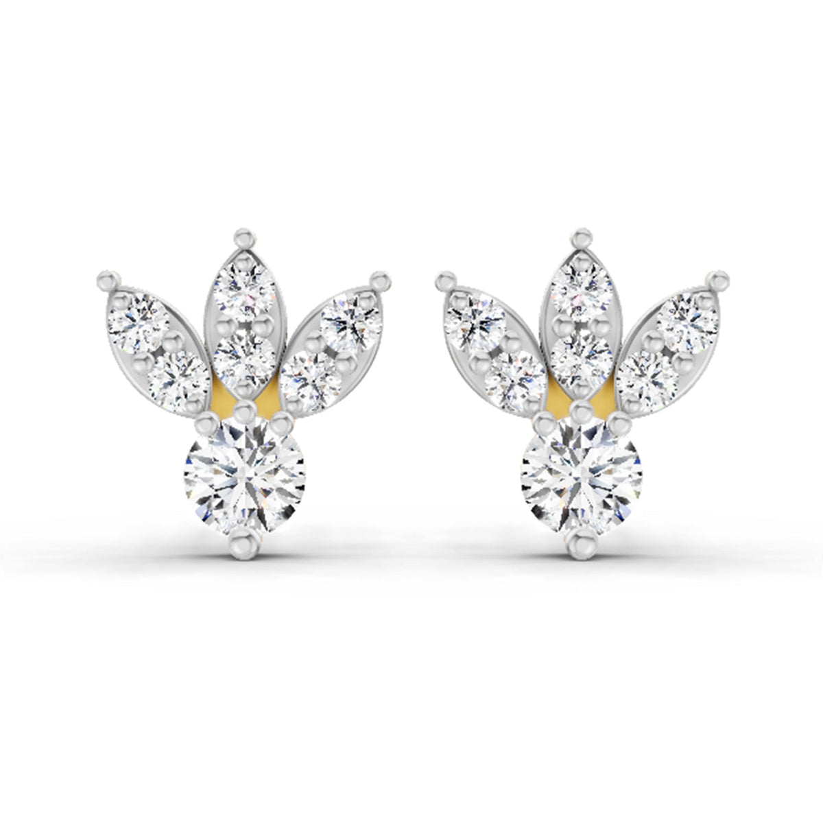 0.43 Carat Round Stud Earrings 14K