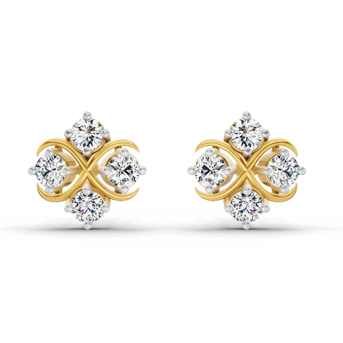 0.85 Carat Round Fashion Earrings 14K