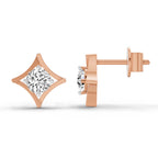 Delicate Round Diamond Stud Earrings