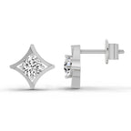 Delicate Round Diamond Stud Earrings