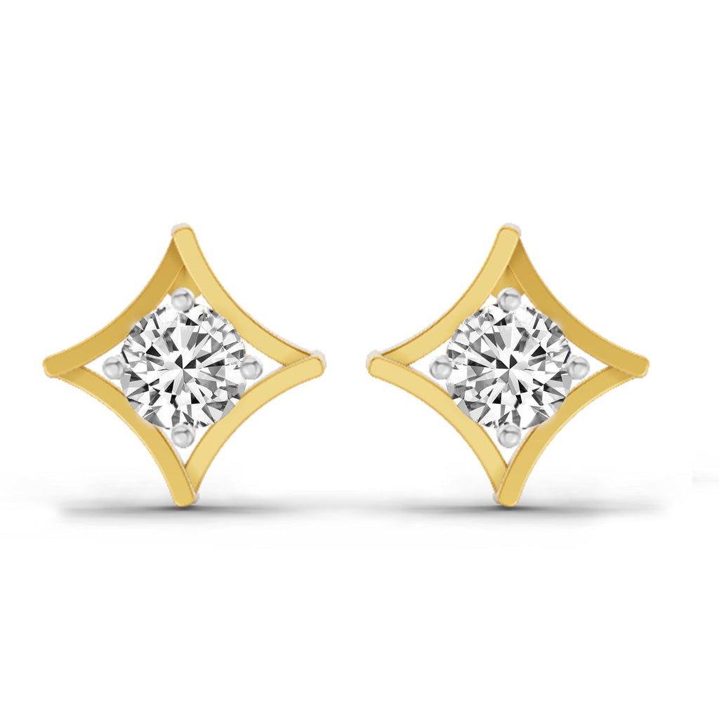 0.46 Carat Round Stud Earrings 14K