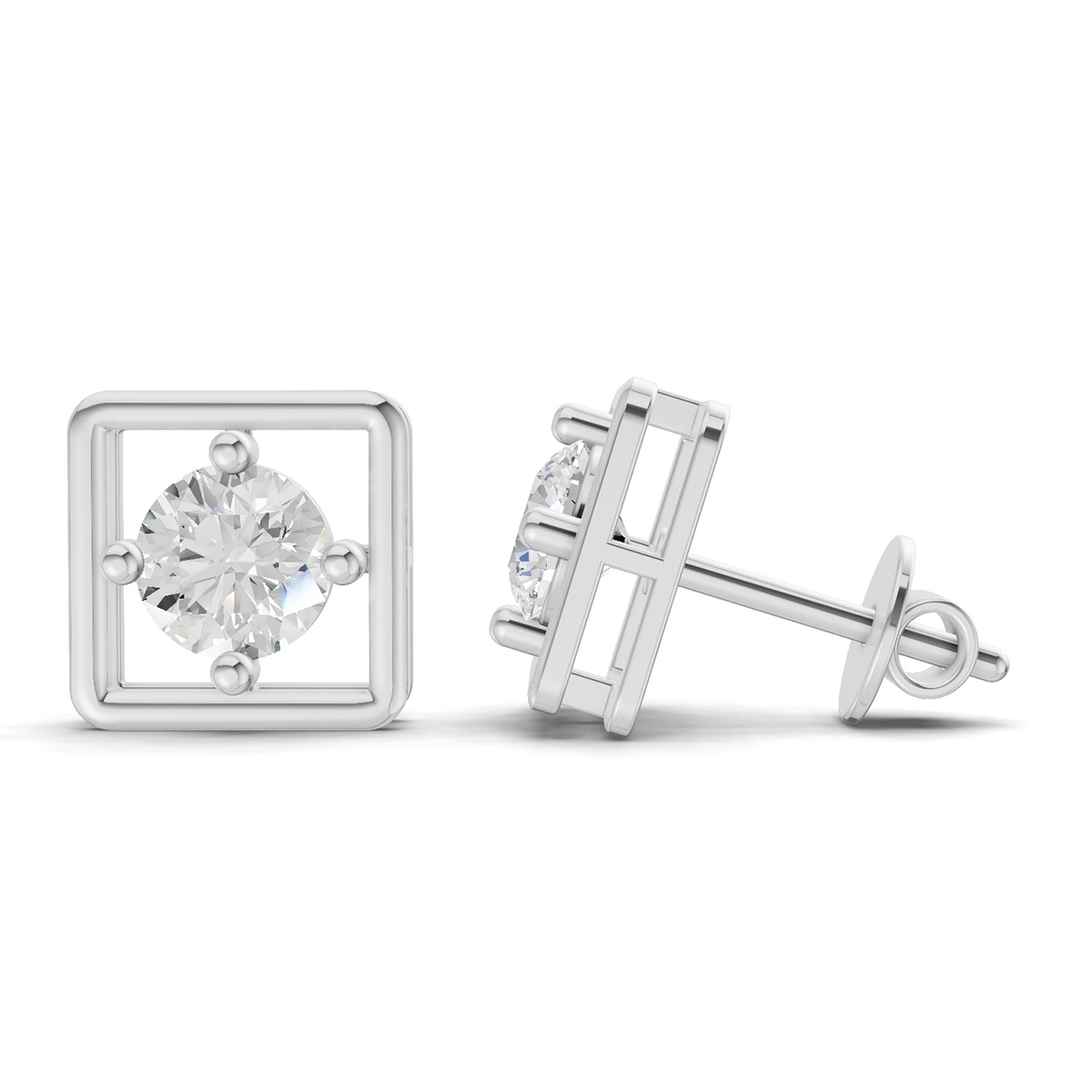 Iconic Round Halo Diamond Earrings