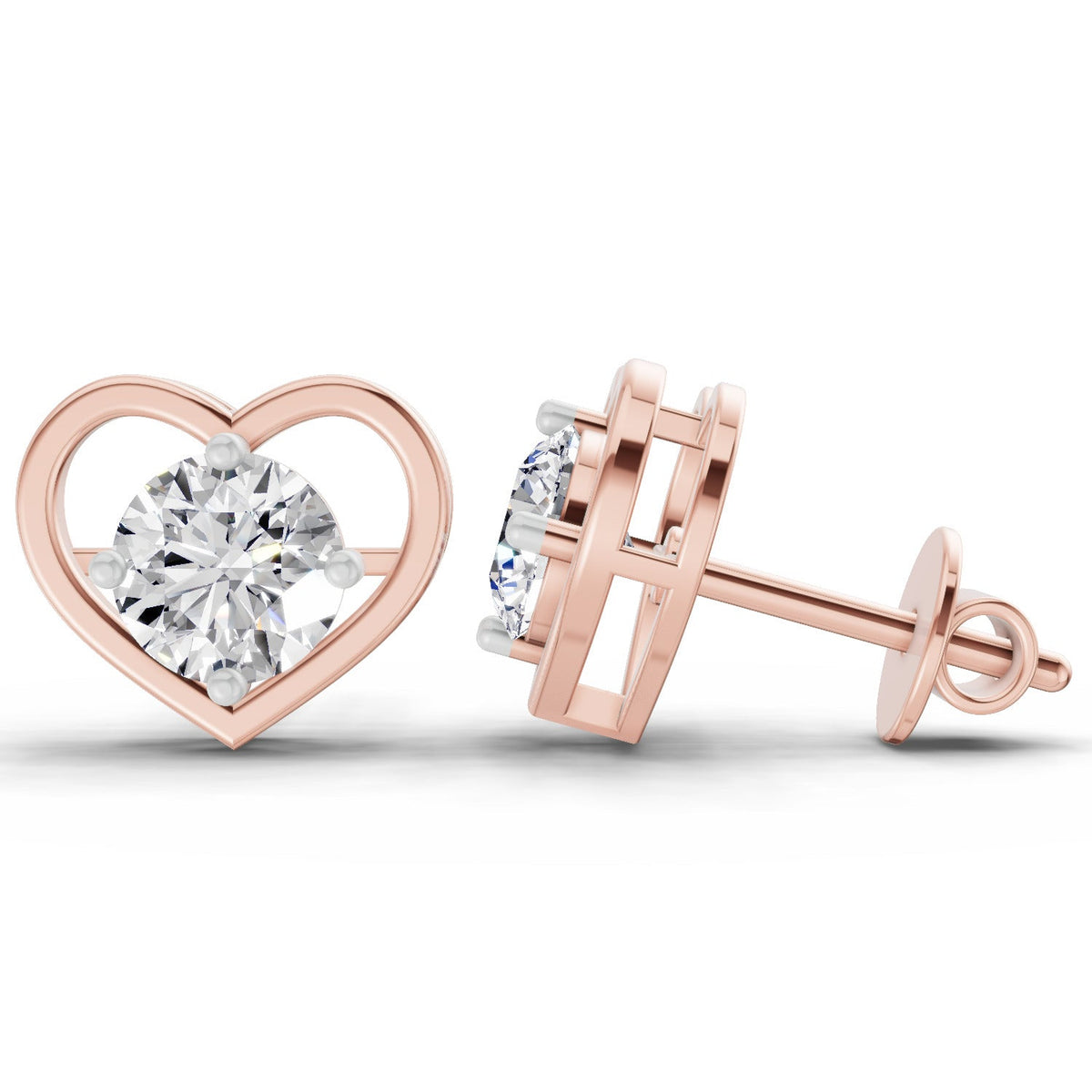Sublime Pear Solitaire Diamond Stud Earrings