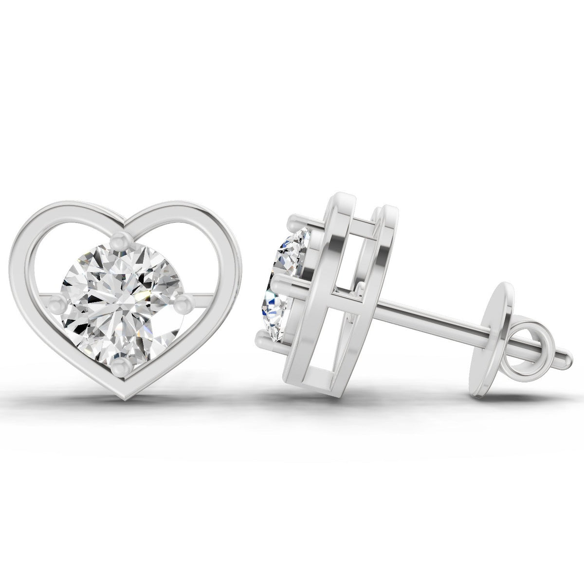 Sublime Pear Solitaire Diamond Stud Earrings