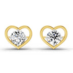 0.90 Carat Pear Shape 4 Prong Solitaire Diamond Stud Earrings 14K
