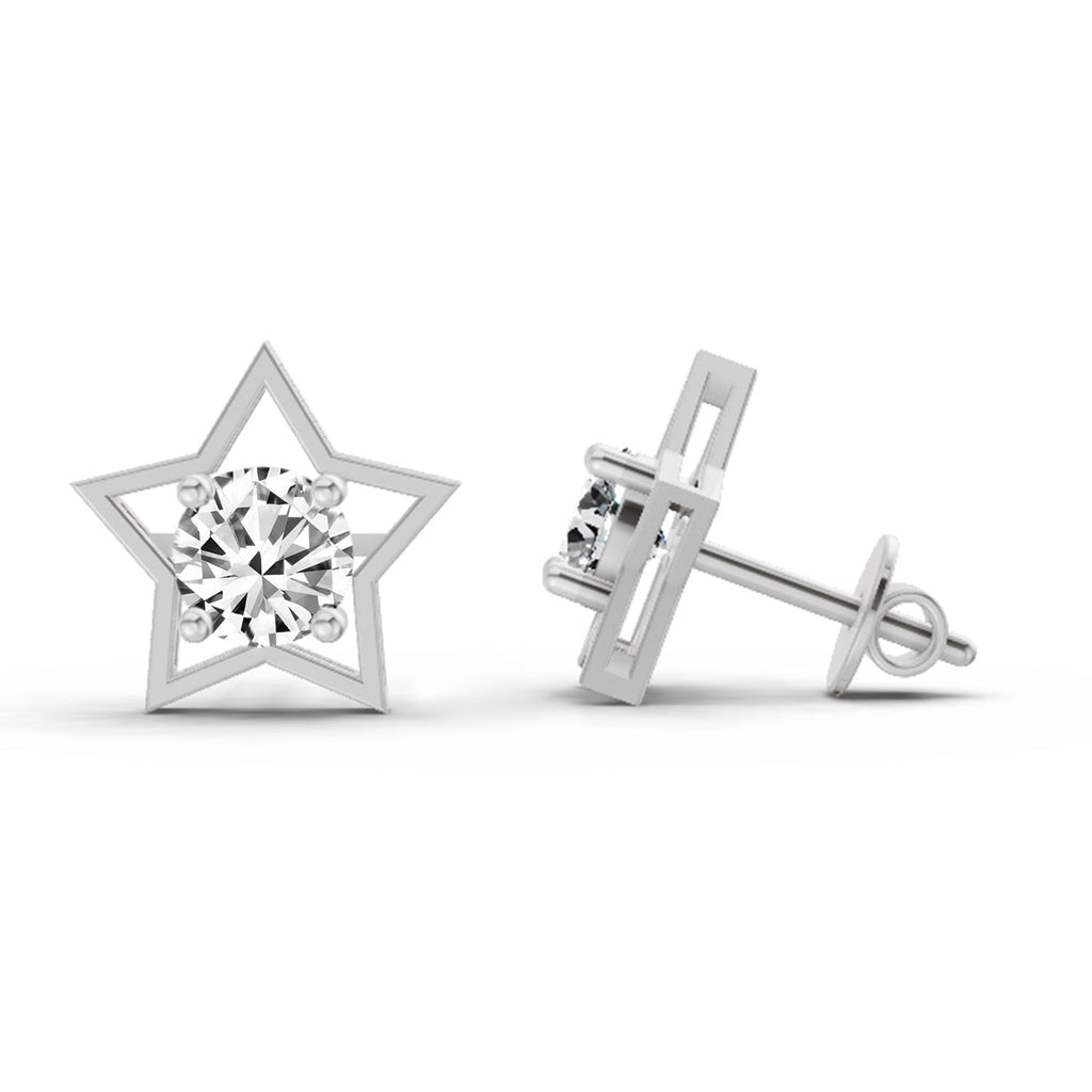 Enchanting Round Diamond Stud Earrings