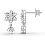 Radiant Trio Diamond Stud Earrings