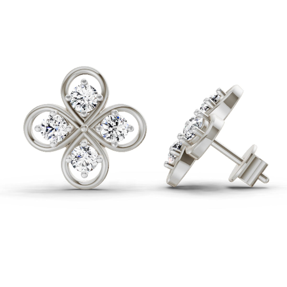 Eternal Round Diamond Stud Earrings