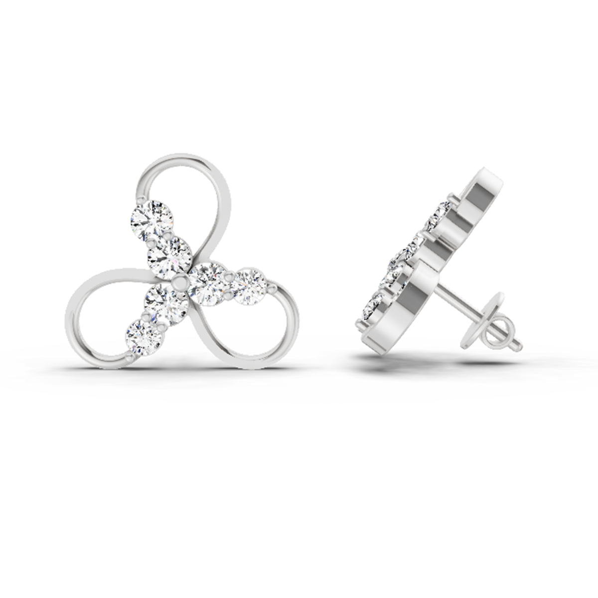 Gleaming Diamond Stud Earrings