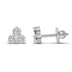 Lustrous Trio Diamond Stud Earrings