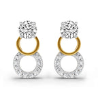 0.71 Carat Round Dangle Earrings 14K