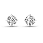 2.28 Carat 4 Prong Solitaire Diamond Stud Earrings 14K