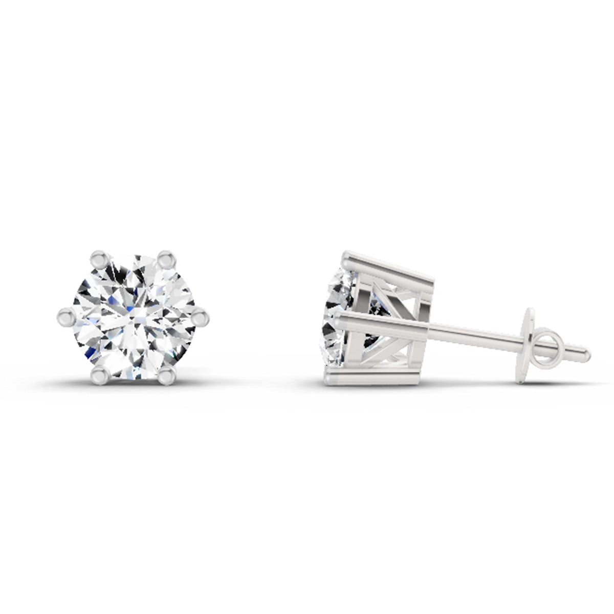 Enchanting Solitaire Diamond Stud Earrings