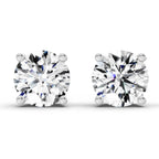 2.39 Carat 4 Prong Solitaire Diamond Stud Earrings 14K
