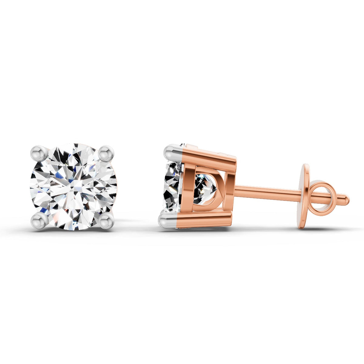 Captivating Solitaire Diamond Stud Earrings