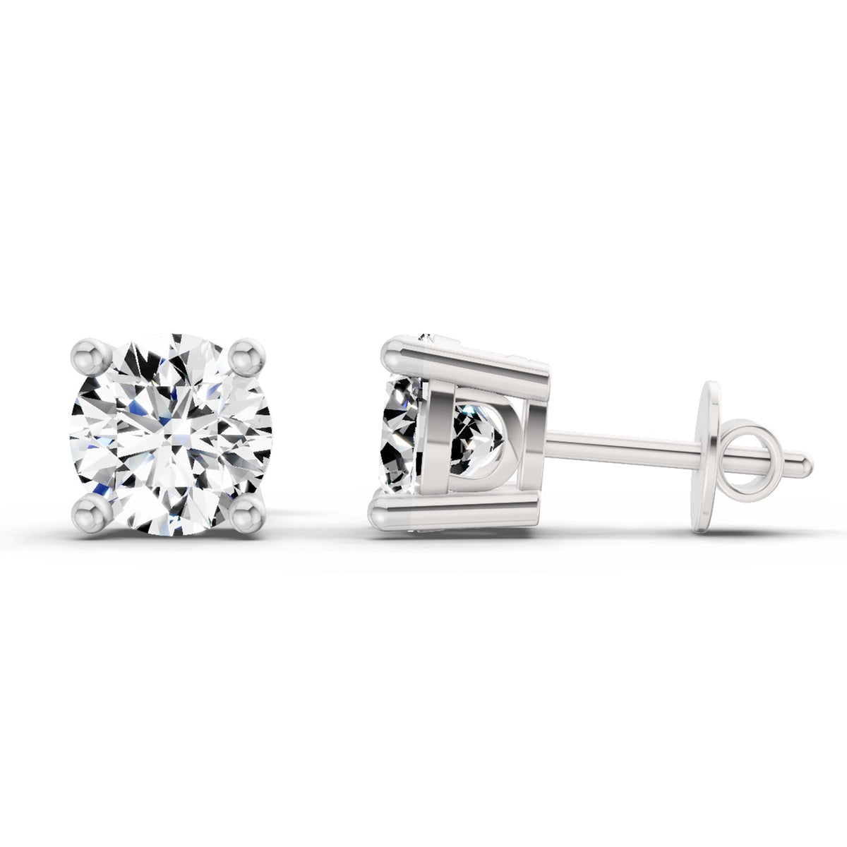 Captivating Solitaire Diamond Stud Earrings