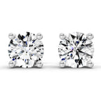 2.39 Carat 4 Prong Solitaire Diamond Stud Earrings 14K