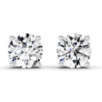2.28 Carat 4 Prong Solitaire Diamond Stud Earrings 14K