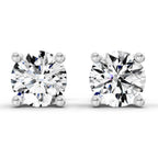 2.28 Carat 4 Prong Solitaire Diamond Stud Earrings 14K